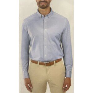 NEW Kirkland Signature Men's Size M Knit Button Down Dress Shirt Modern Fit
